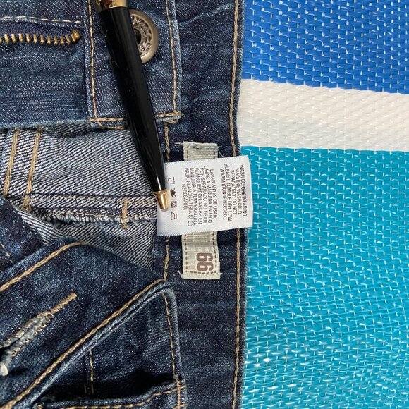 Route 66 Women's Classic Fit Jeans Skirt Size 14 Blue Dark Wash Denim Embroider - Picture 6 of 7